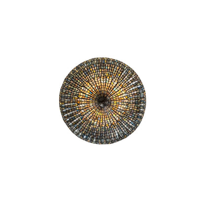 Tiffany Lotus Leaf 3 Light 25" Wide Semi-Flush Bowl Ceiling Fixture
