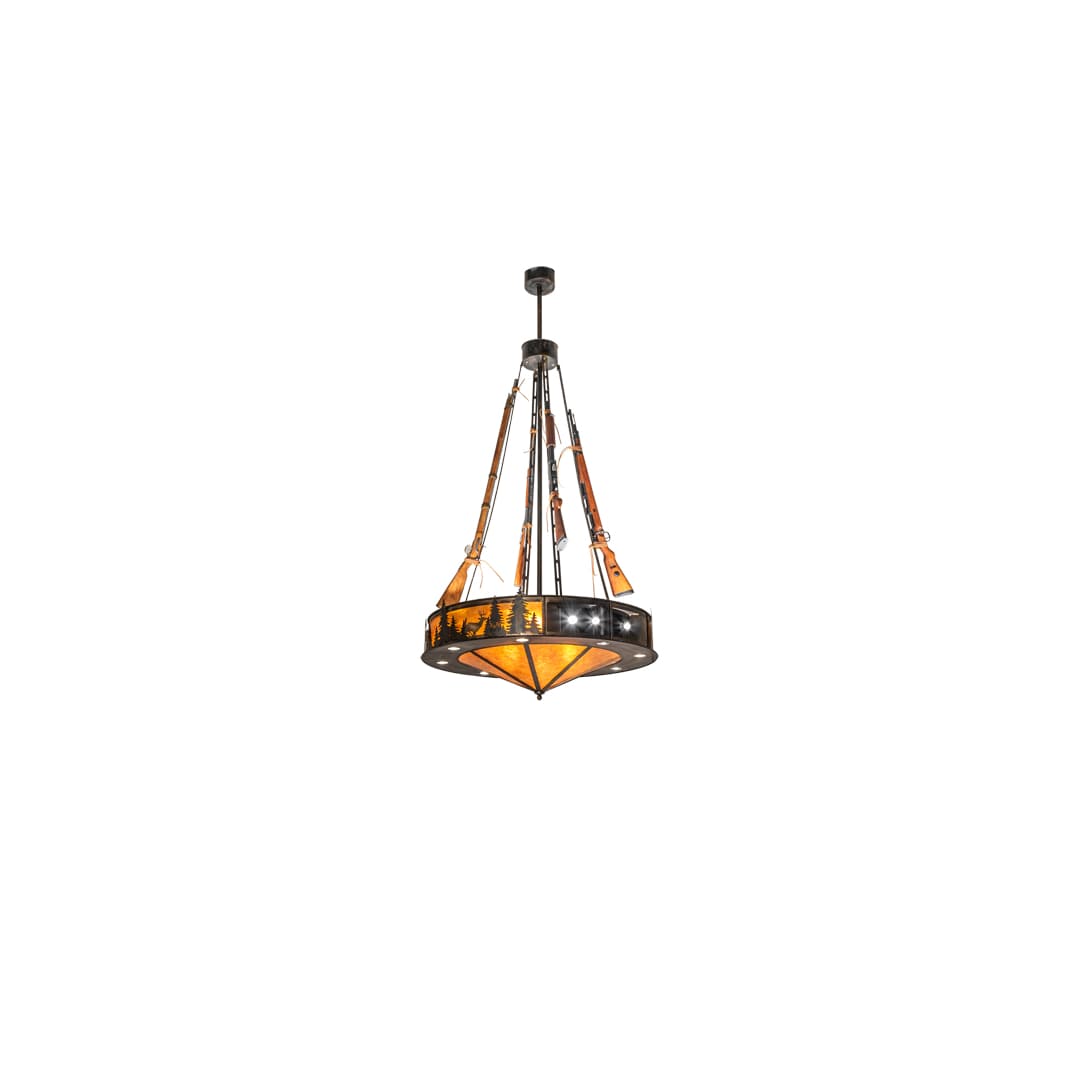 8 Light 48" Wide Abstract Pendant