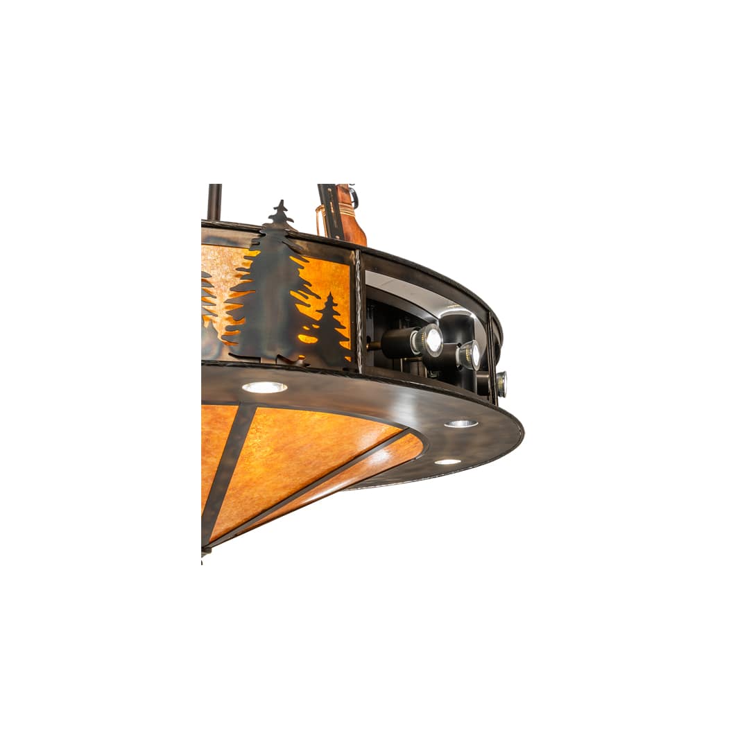 8 Light 48" Wide Abstract Pendant