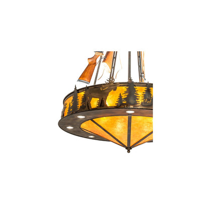 8 Light 48" Wide Abstract Pendant
