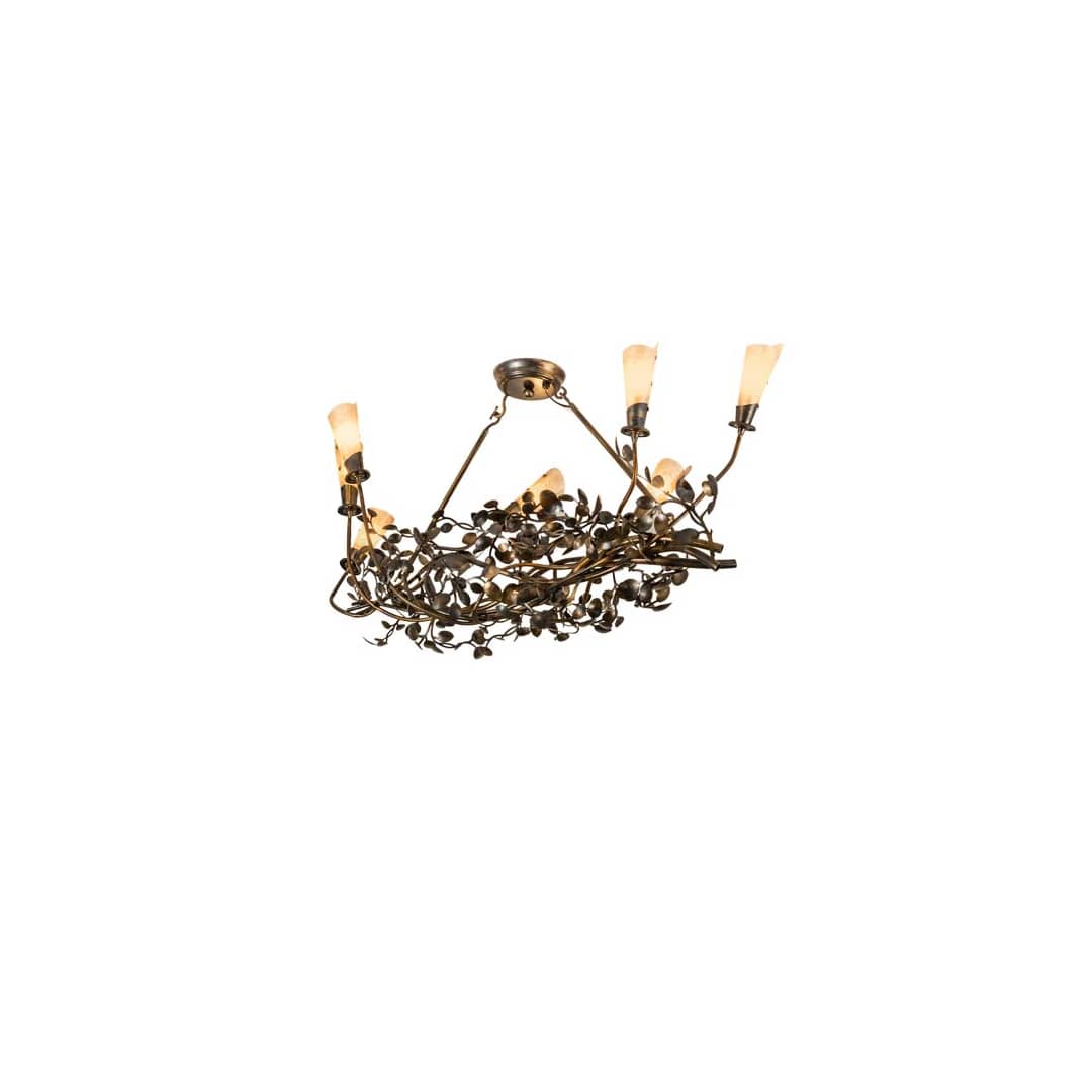 Long Vinca Vine 7 Light 20" Wide Linear Chandelier