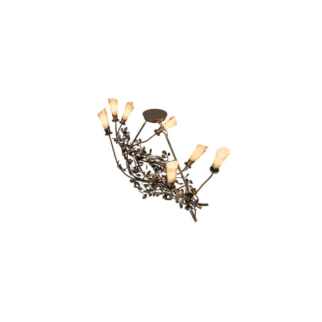 Long Vinca Vine 7 Light 20" Wide Linear Chandelier