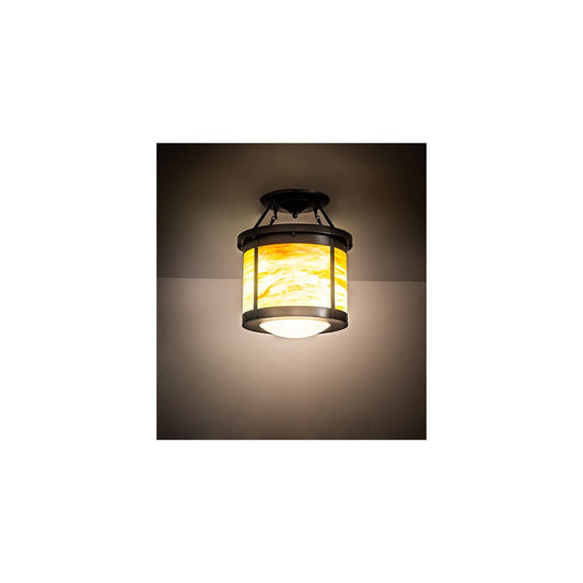 Arts and Crafts 4 Light 20" Wide Semi-Flush Ceiling Fixture