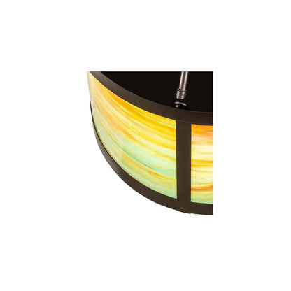 Arts and Crafts 4 Light 20" Wide Semi-Flush Ceiling Fixture