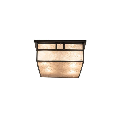 Hyde Park Double Bar Mission 4 Light 36" Wide Flush Mount Ceiling Fixture