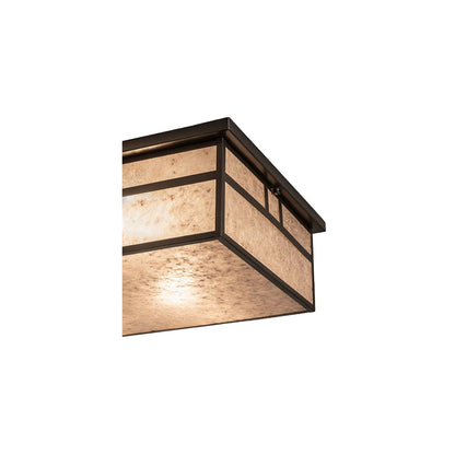 Hyde Park Double Bar Mission 4 Light 36" Wide Flush Mount Ceiling Fixture