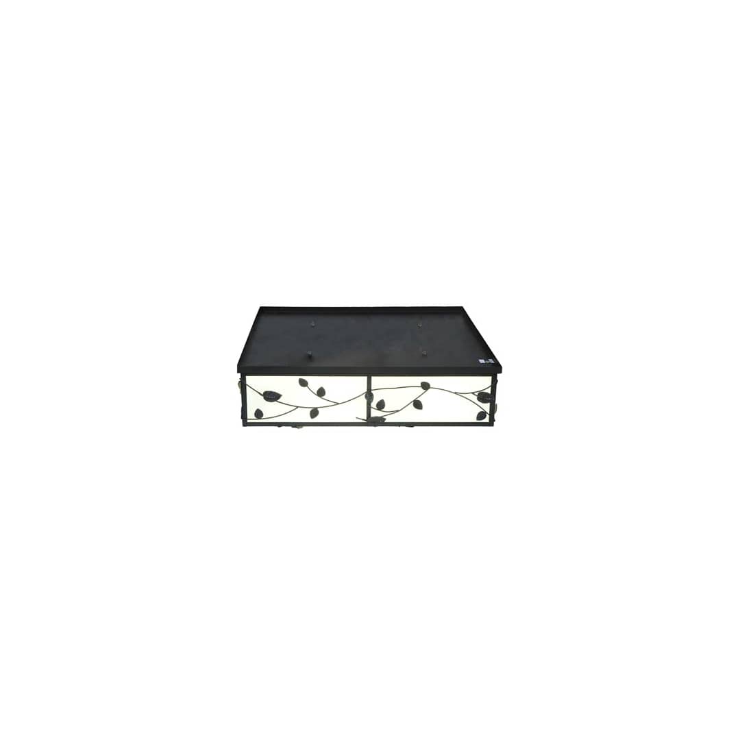 Ivy 8 Light 51" Wide Flush Mount Square Ceiling Fixture - Textured Black Finish - Medium Bulb Base