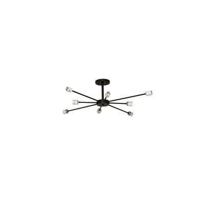 Cilindro Structure 8 Light 60" Wide Semi-Flush Drum Ceiling Fixture