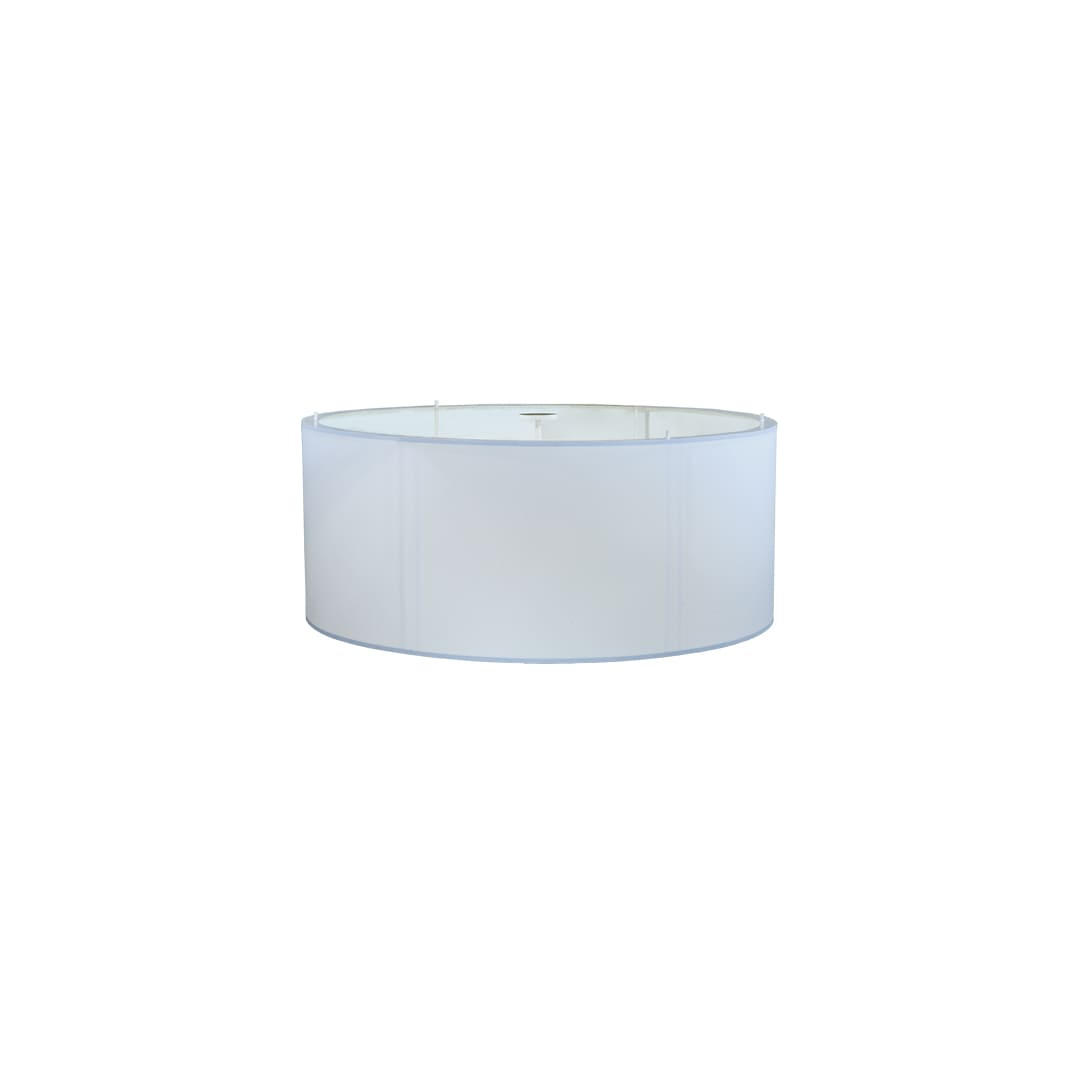 Cilindro 6 Light 60" Wide Flush Mount Drum Ceiling Fixture - Nickel Finish - Medium Bulb Base