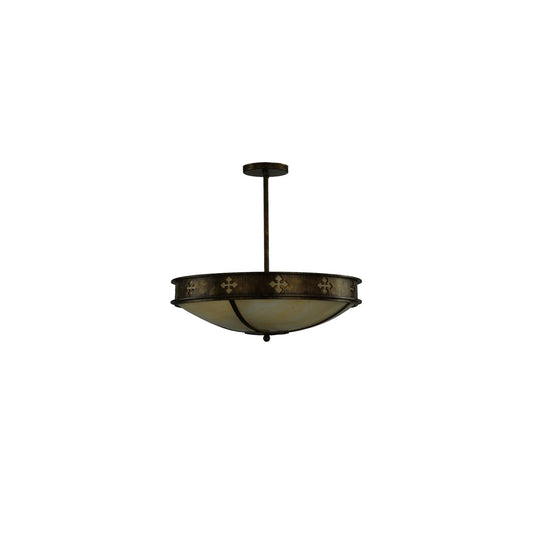 Byzantine 3 Light 20" Wide Semi-Flush Bowl Ceiling Fixture