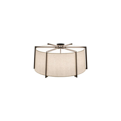 Cilindro Structure 12 Light 40" Wide Semi-Flush Drum Ceiling Fixture