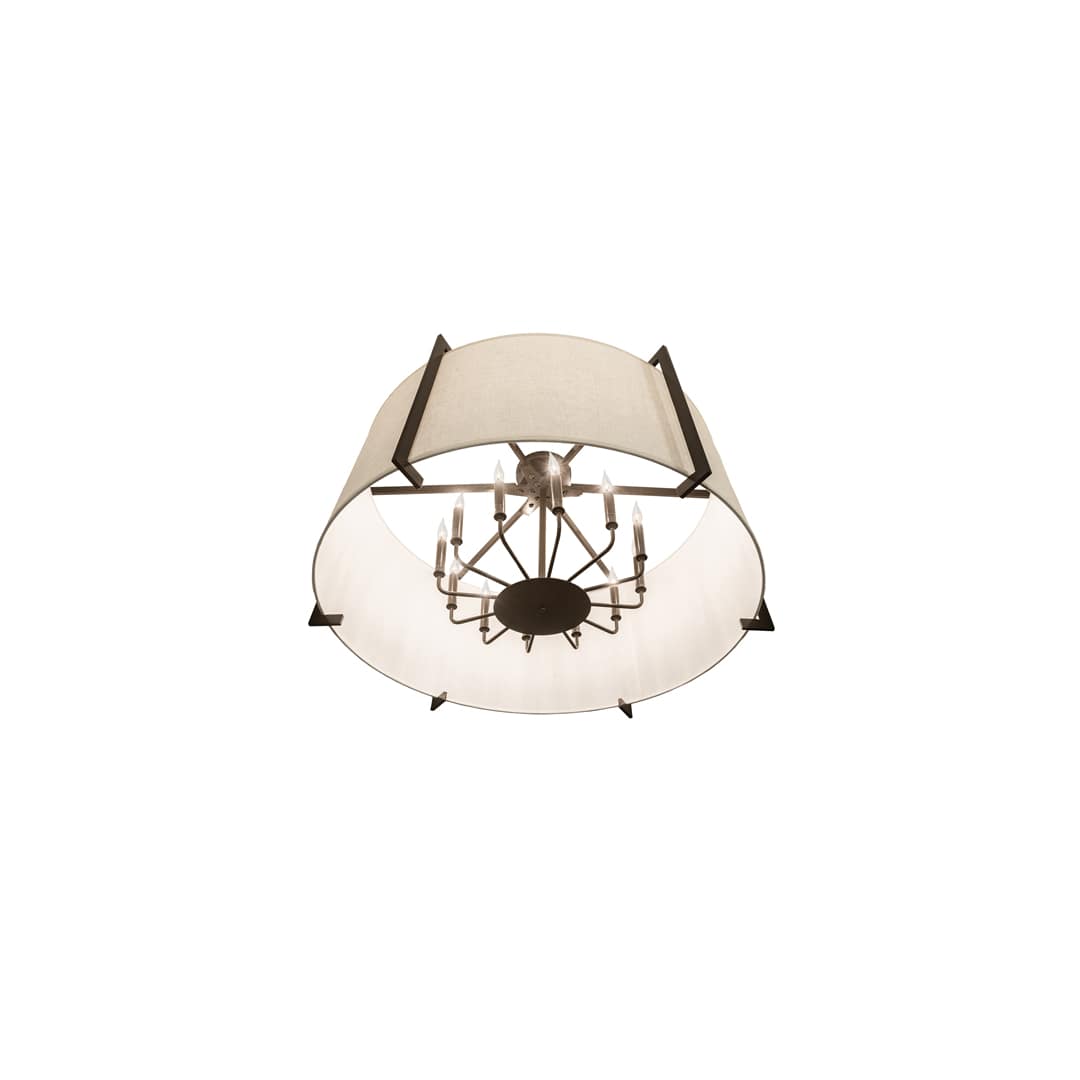 Cilindro Structure 12 Light 40" Wide Semi-Flush Drum Ceiling Fixture