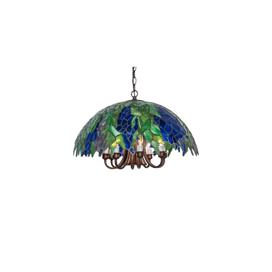 8 Light 12" Wide Taper Candle Pendant