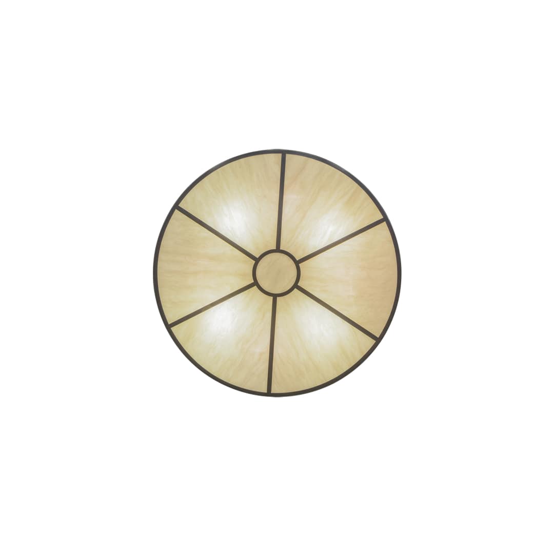 Cilindro 8 Light 48" Wide Semi-Flush Drum Ceiling Fixture with Natural Beige Shade - Nickel Finish