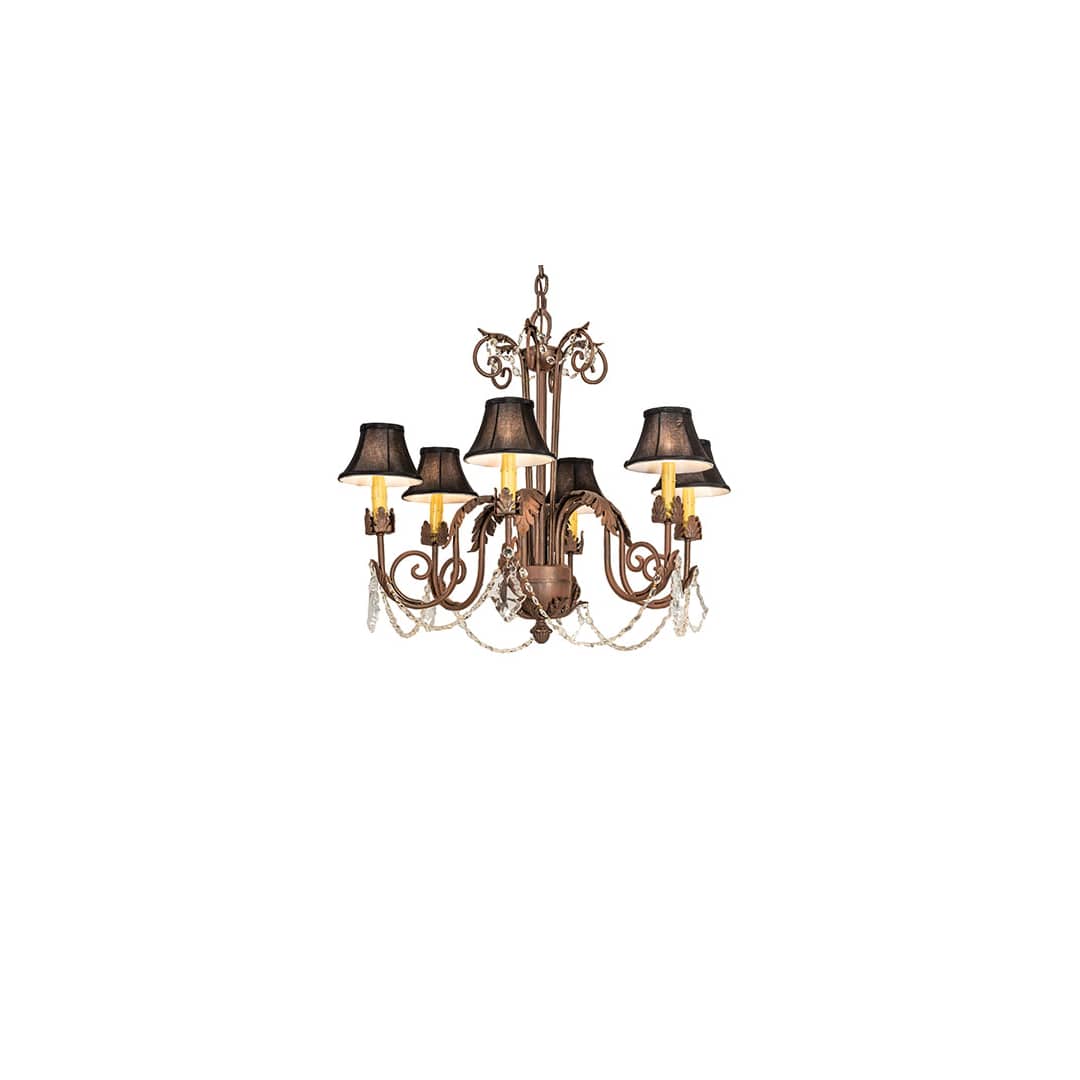 Lindsay 6 Light 30" Wide Crystal Chandelier