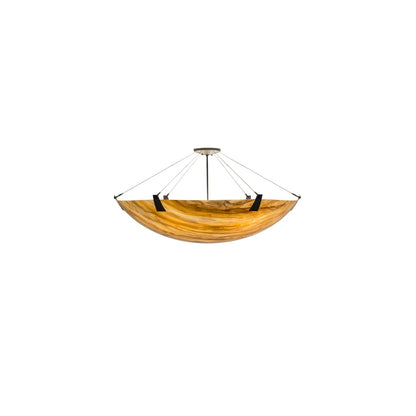 Araneta 6 Light 49" Wide Semi-Flush Bowl Ceiling Fixture - Oil Rubbed Bronze Finish - Medium Bulb Base