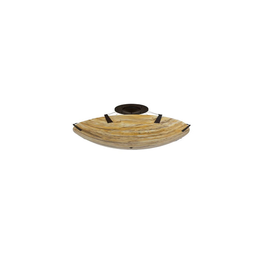Araneta 14 Light 72" Wide Semi-Flush Bowl Ceiling Fixture - Oil Rubbed Bronze Finish - Medium Bulb Base