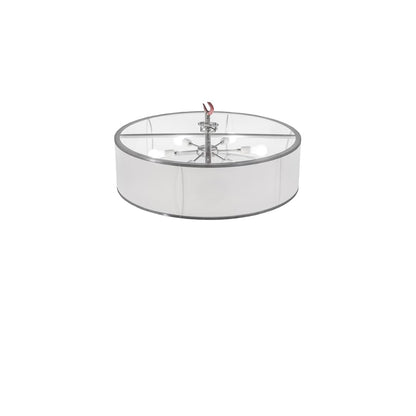 Cilindro 6 Light 36" Wide Semi-Flush Drum Ceiling Fixture - Chrome Finish - Medium Bulb Base