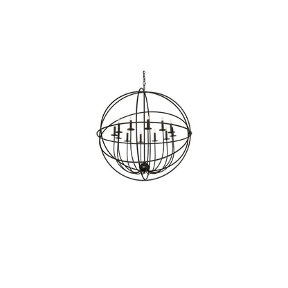 Atom Enerjisi 12 Light 42" Wide Taper Candle Globe Chandelier