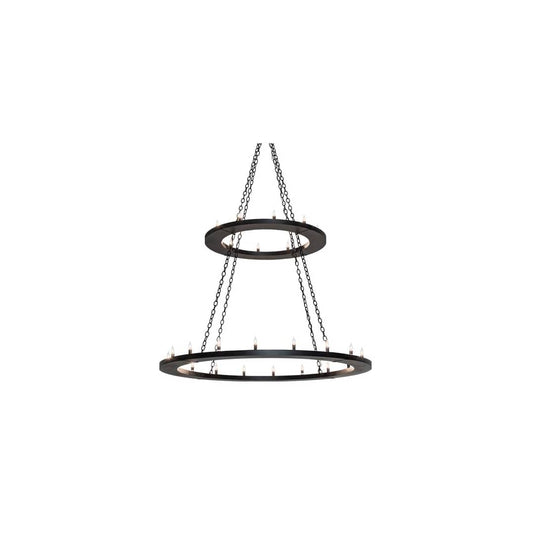 Loxley 28 Light 60" Wide Taper Candle Ring Chandelier