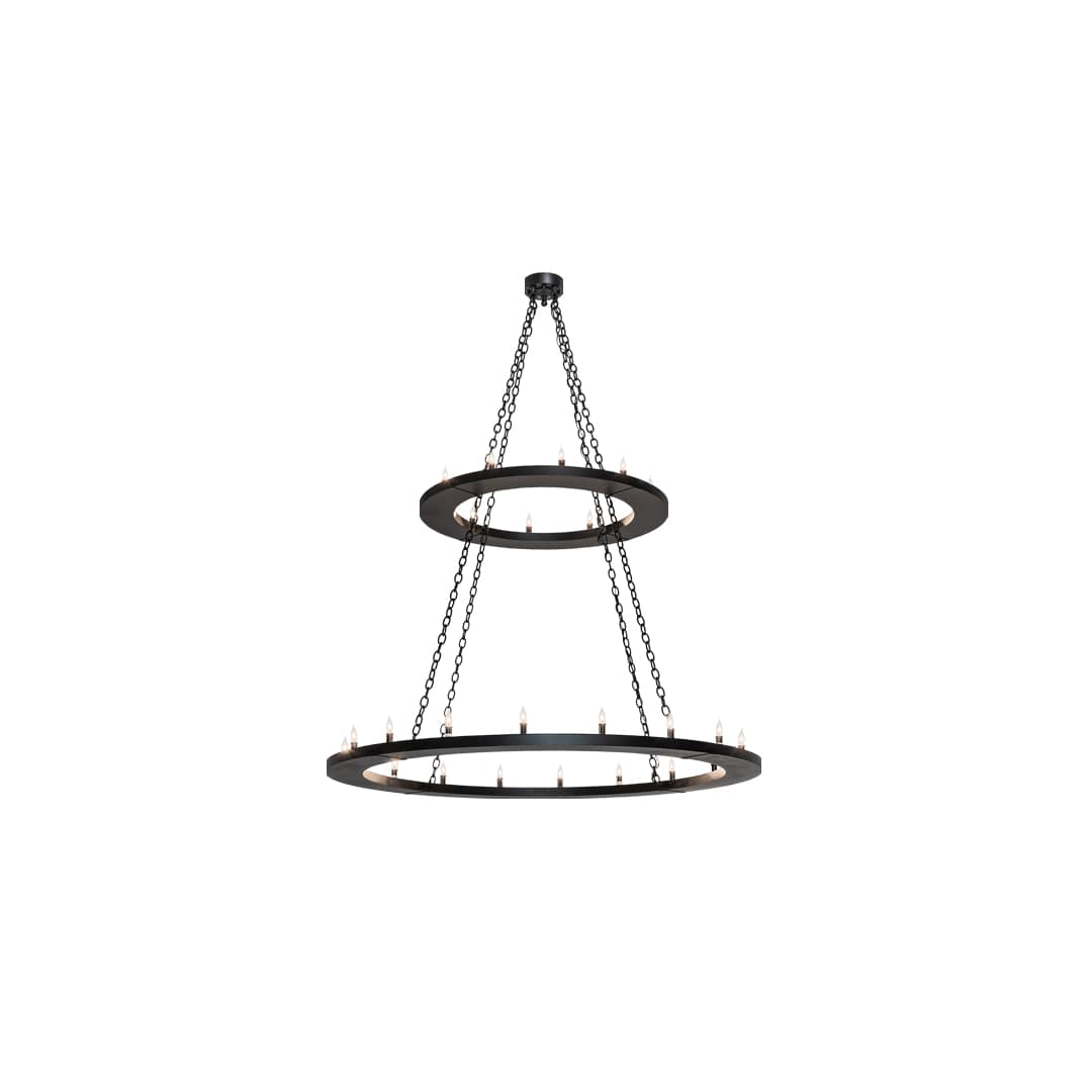 Loxley 28 Light 60" Wide Taper Candle Ring Chandelier
