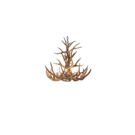 Antlers 8 Light 34" Wide Antler Candle Style Chandelier