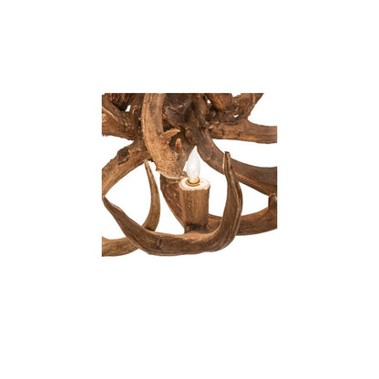 Antlers 8 Light 34" Wide Antler Candle Style Chandelier