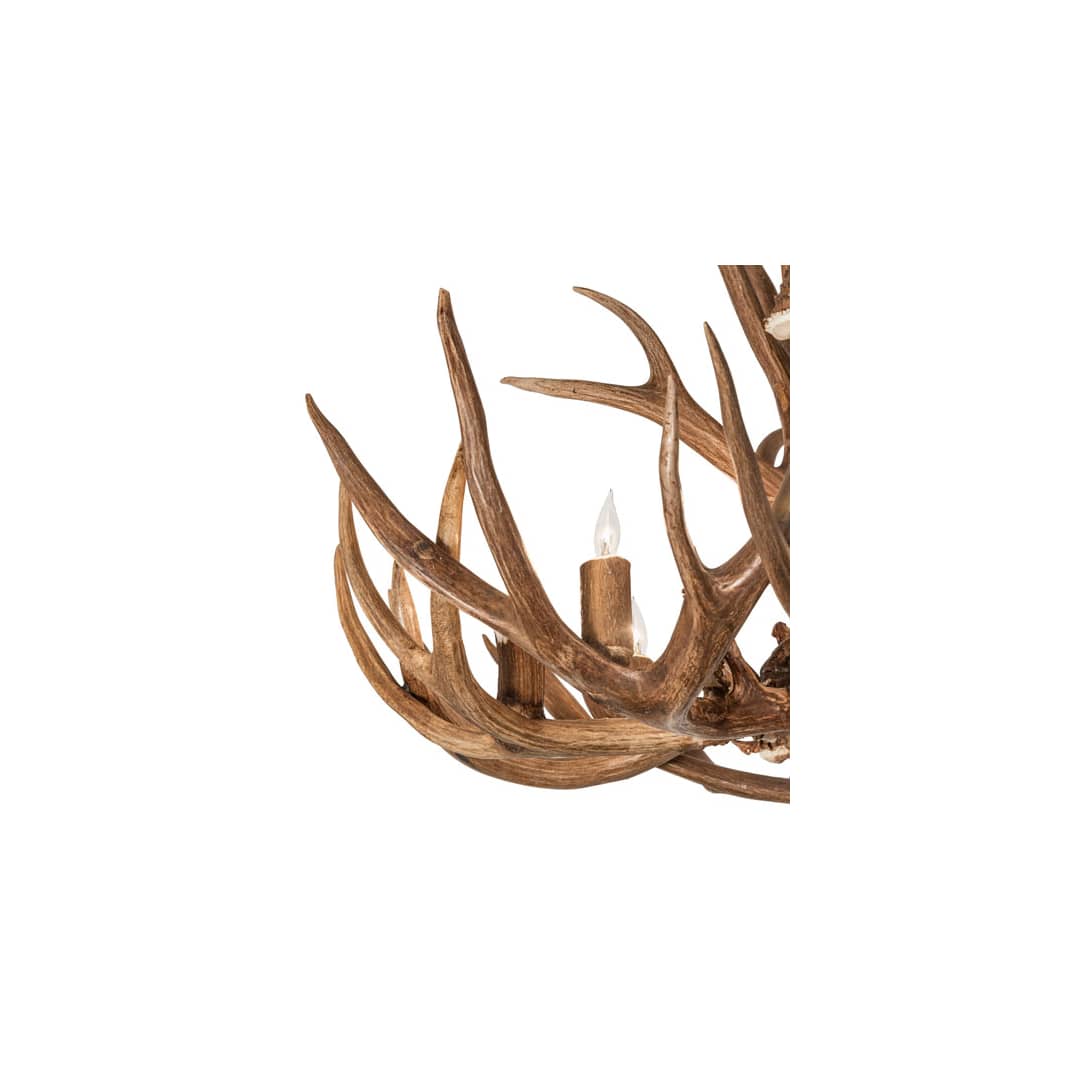 Antlers 8 Light 34" Wide Antler Candle Style Chandelier