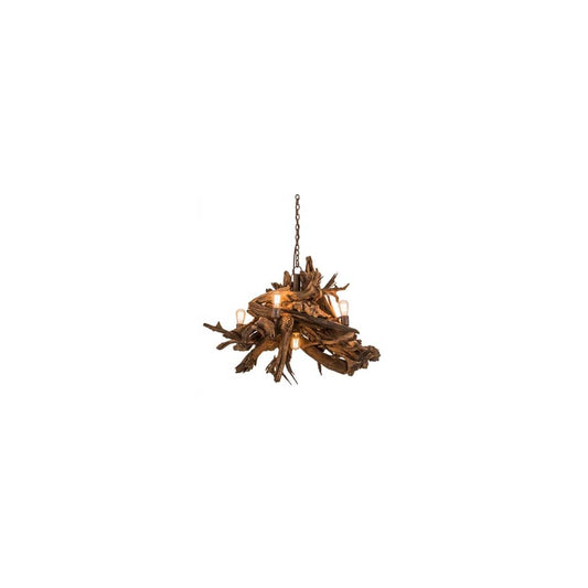 Driftwood 6 Light 40" Wide Abstract Chandelier
