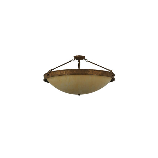 Dionne 3 Light 30" Wide Semi-Flush Bowl Ceiling Fixture - Pompeii Gold Finish