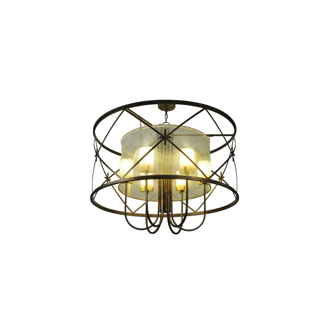 6 Light 48" Wide Pendant