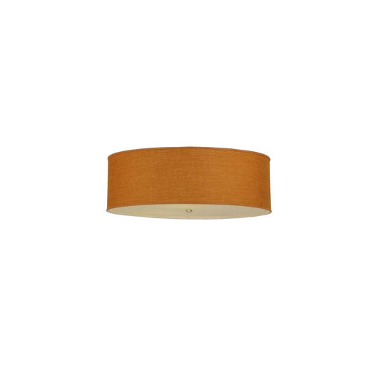 Cilindro 3 Light 36" Wide Semi-Flush Drum Ceiling Fixture with Honey Shade - Nickel Finish