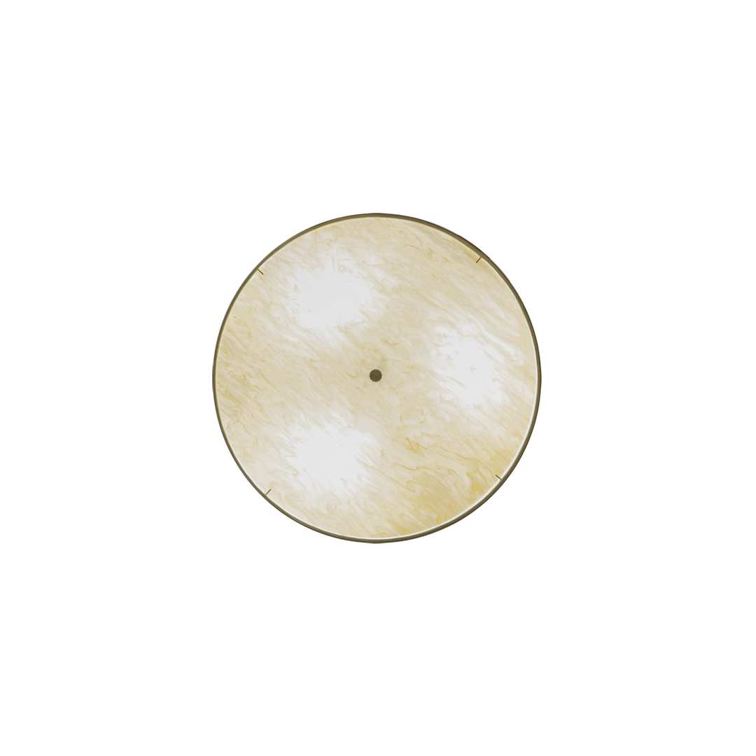 Cilindro 3 Light 36" Wide Semi-Flush Drum Ceiling Fixture - Natural Aluminum Finish