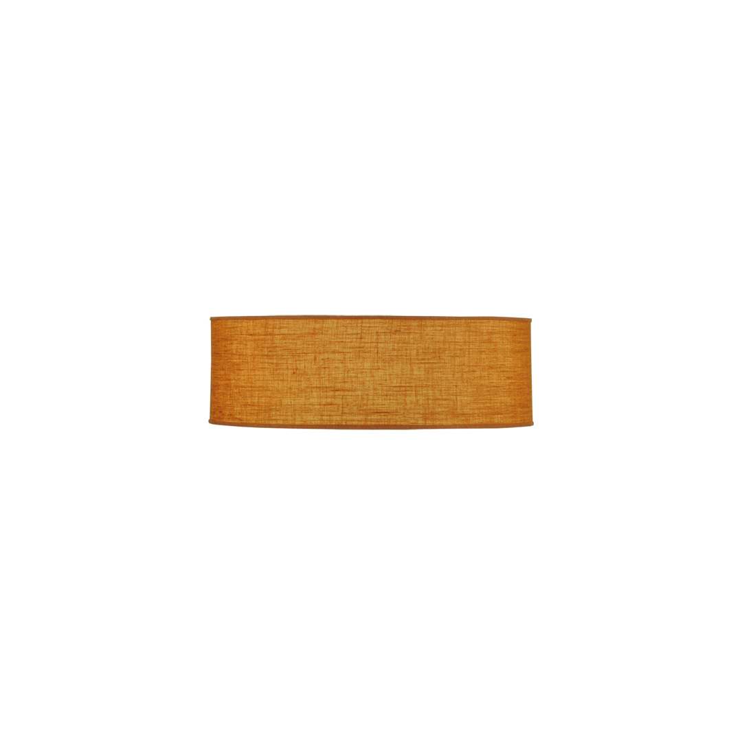Cilindro 3 Light 36" Wide Semi-Flush Drum Ceiling Fixture with Copper Burlap Shade - Nickel Finish