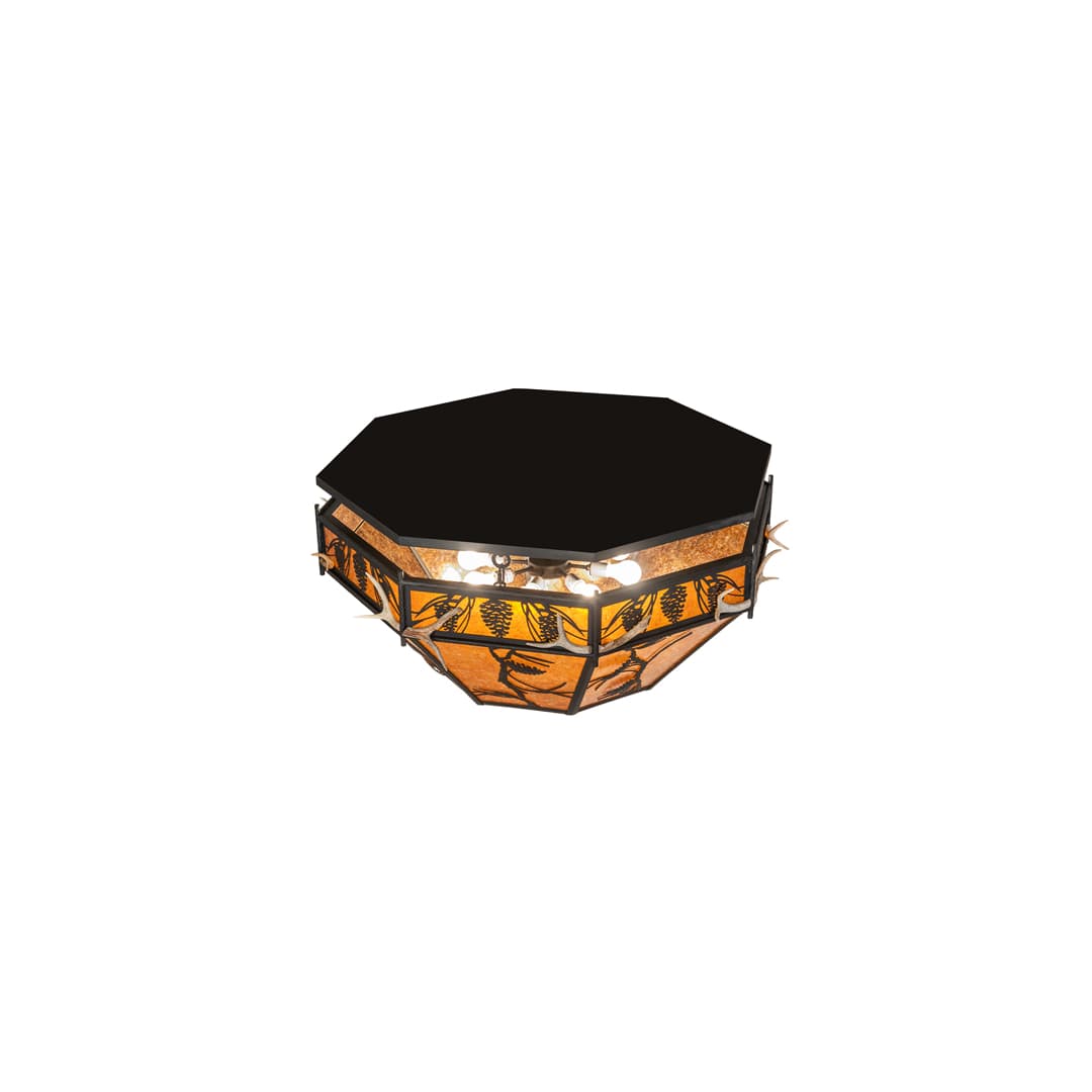 Whispering Pines 8 Light 46" Wide Semi-Flush Ceiling Fixture