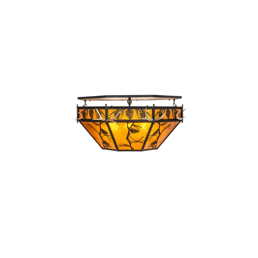 Whispering Pines 8 Light 46" Wide Semi-Flush Ceiling Fixture