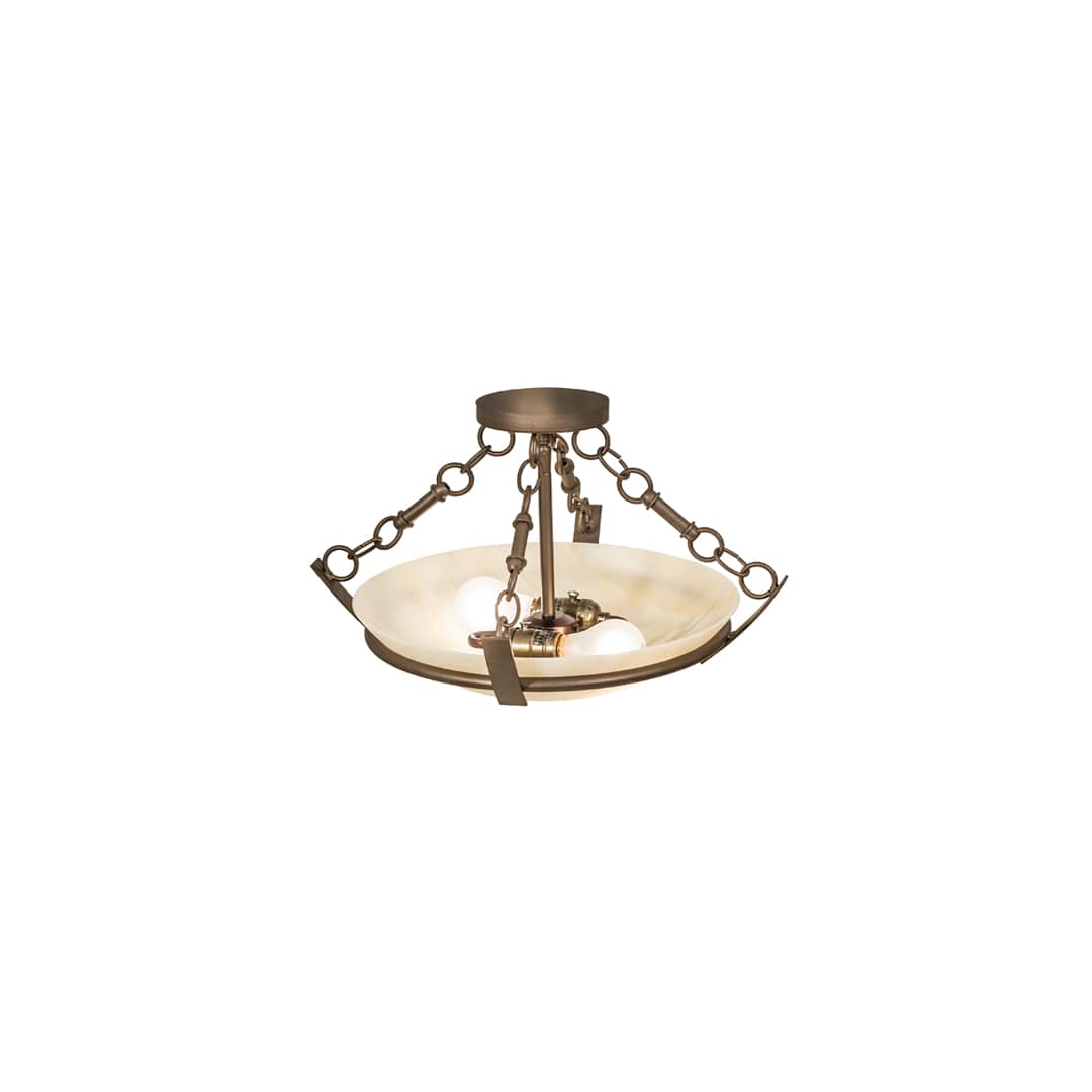 Covina 2 Light 18" Wide Semi-Flush Bowl Ceiling Fixture