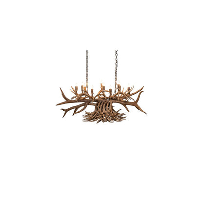 Long Antlers 10 Light 28" Wide Antler Linear Chandelier