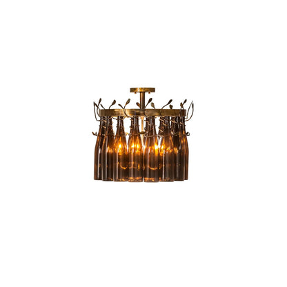 Tuscan Vineyard 5 Light 19" Wide Semi-flush Ceiling Fixture