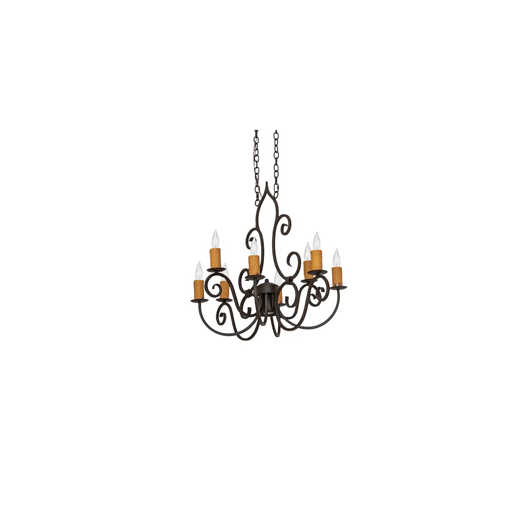 Long Clifton 8 Light 26" Wide Taper Candle Style Chandelier
