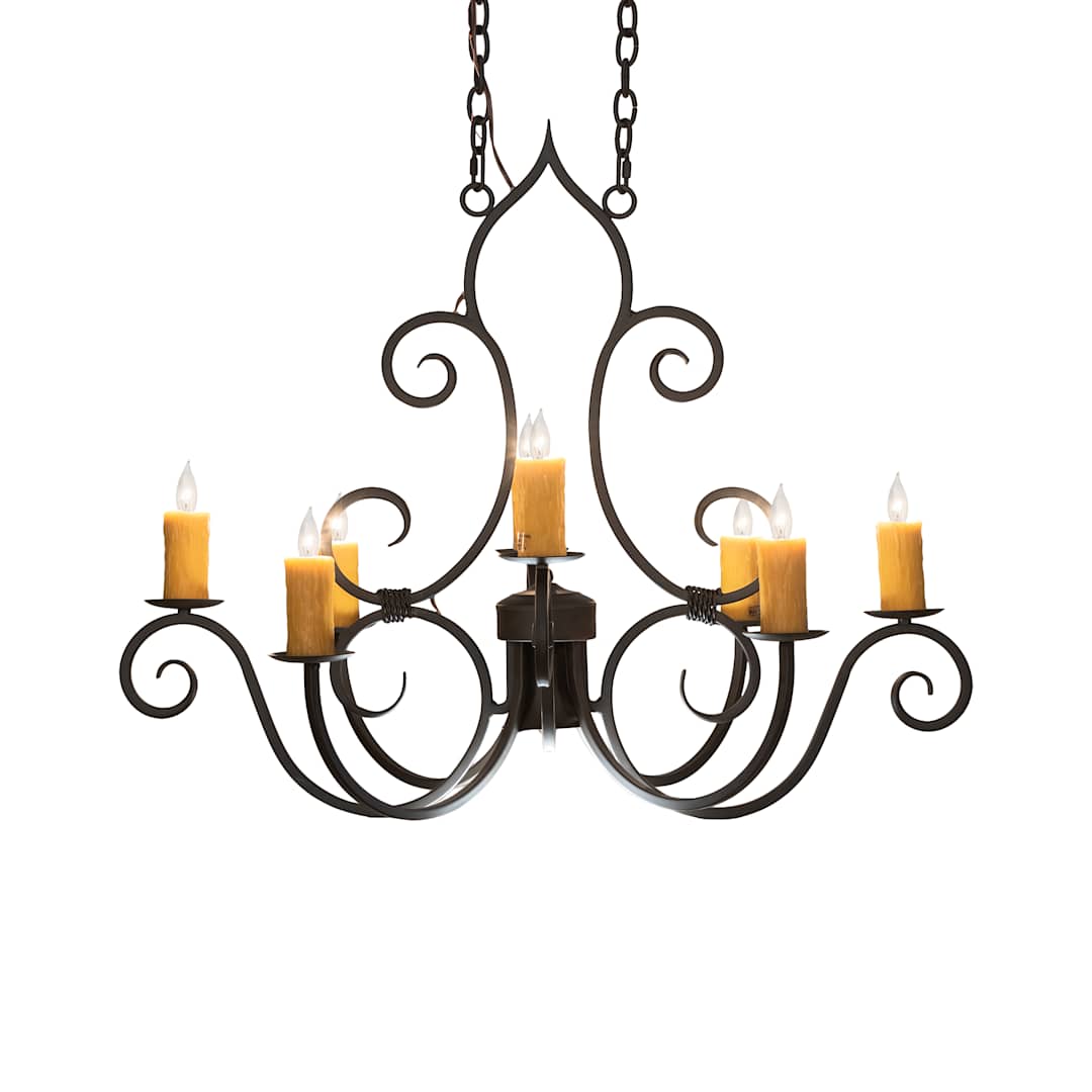 Long Clifton 8 Light 26" Wide Taper Candle Style Chandelier
