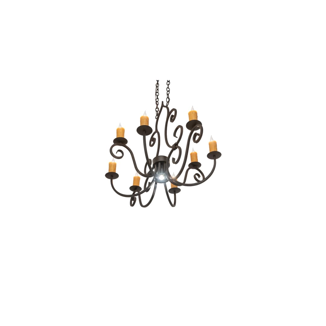 Long Clifton 8 Light 26" Wide Taper Candle Style Chandelier