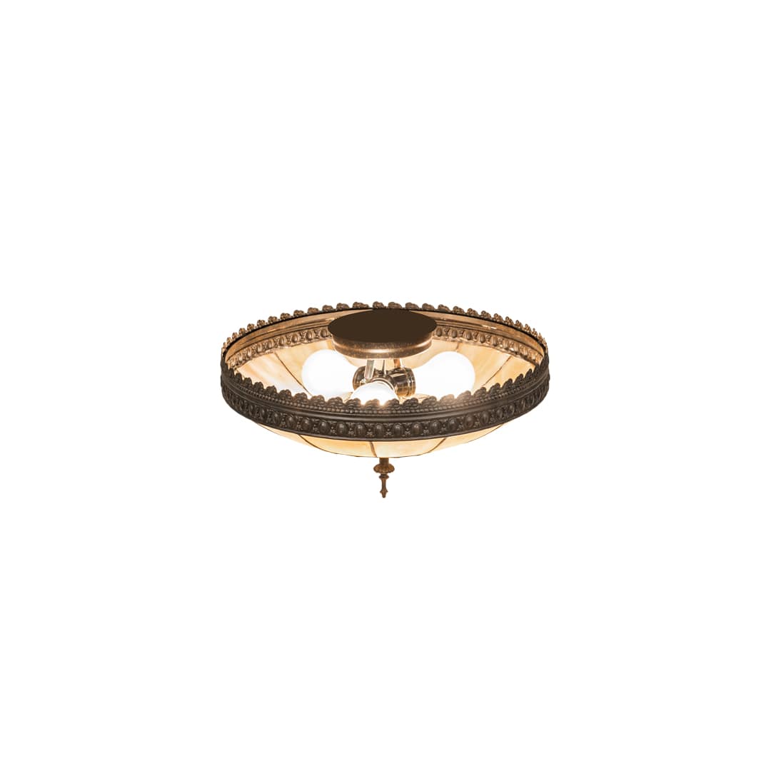 Vincent Honeycomb 3 Light 15" Wide Semi-Flush Bowl Ceiling Fixture - Dark Roast Finish