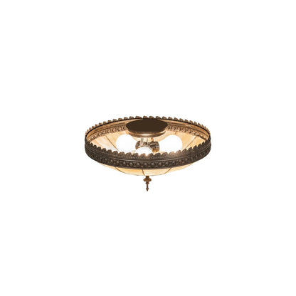 Vincent Honeycomb 3 Light 15" Wide Semi-Flush Bowl Ceiling Fixture - Dark Roast Finish