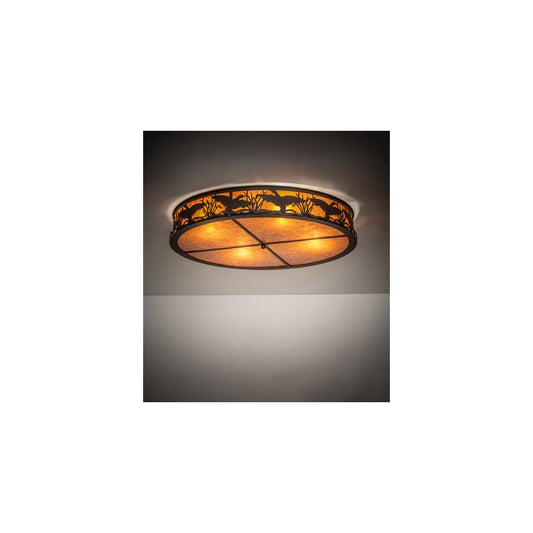 Ducks in Flight 4 Light 40" Wide Semi-Flush Drum Ceiling Fixture