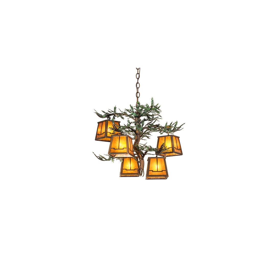 Pine Branch 5 Light 29" Wide Chandelier
