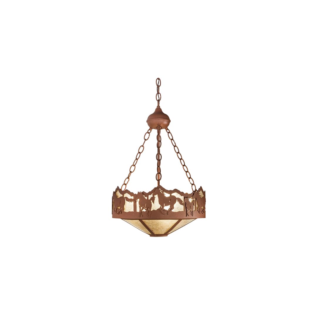 3 Light 16" Wide Pendant