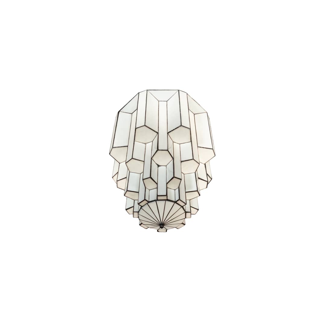Paramount 24" Wide Flush Mount Waterfall Ceiling Fixture - Antique Iron Gate Finish - Medium Bulb Base