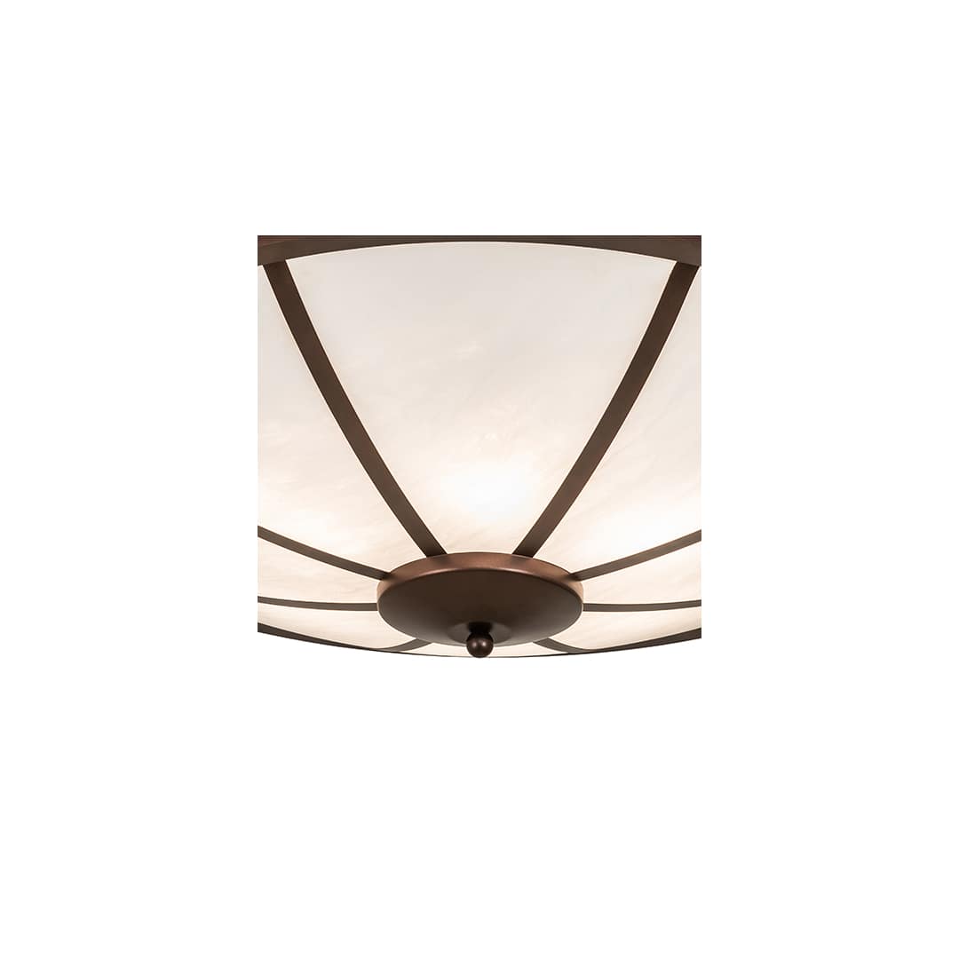 Commerce 6 Light 36" Wide Semi-Flush Bowl Ceiling Fixture - Mahogany Bronze Finish