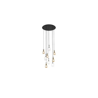 9 Light 45" Wide Multi Light Pendant